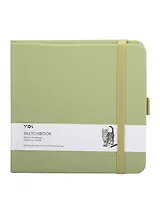 Скетчбук 12*12 80л "Yoi" оливковый, 140г/м2, слоновая кость, тв.обл., Yoi