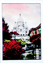 Алмазная мозаика 30*40 см (полное заполнение) "Весенний Париж"