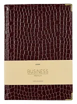 Книга для записей А4 100л кл. "BUSINESS PREMIUM. Iguana (бордо)" иск.кожа, поролон, мет.уголки, тонир.блок. зол.торец, 2 ляссе, инд.уп.