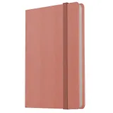 Записная книжка А7 80л лин. "Joy Book. Малиновый латте" иск.кожа, тонир.блок, скругл.углы, ляссе, резинка, карман на задн.форзаце