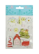 Бумажные 3D стикеры для ручного творчества (X3D-13) (Рукоделие) (упаковка)