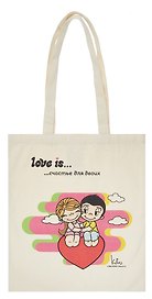 Сумка-шоппер Love is Счастье для двоих (43х34) (текстиль) (АКС-3109)