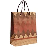 Пакет А5 24*19*8 «Pink and grey» крафт, женск.