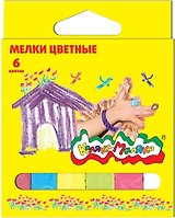 Мелки цветные "Каляка-Маляка", 6 цв. квадратные