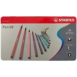 Фломастеры профессиональные «Pen 68», Stabilo, 30 цветов