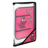 Папка для труда А4 "КРЭЙЗИ КОТ" пластиковая, молния с 3х сторон, внутр.блок для канц.принадлежностей