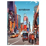 Записная книжка А6 80л кл. "ГОРОД" тв.переплёт, полноцв.печать, выб.УФ-лак, мат.ламинация