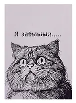 Книга для записей А5 128л кл. "Я забыыыл…" инт.переплет, мат.лам. soft-touch, тисн.фольгой, офсет