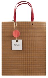 Пакет А4 32*26*12,5 "Клетка." нейтр., крафт.