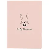 Записная книжка А6+ 56л лин. "ЗАЙКА" мягк.переплёт, шелкография, ляссе, инд.уп.