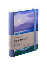Скетчбук B6 80л "Sea magic" 100г/м2, доп.листы крафт, тв. обложка, на резинке, Greenwich Line