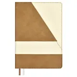 Ежедневник недат. А5 160л "Бакстер" коричневый, белый, кожзам, тв.переплет, карман, офсет, ляссе