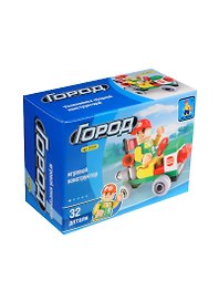 Конструктор Город Машинка (460622) (32 детали) (пластик) (3+) (коробка)