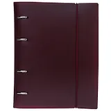 Тетрадь 120 листов, клетка, "Velvet" бордо, на кольцах, на резинке
