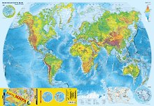 Карта мира (в новых границах): Политическая. Масштаб (1:37 500 000). Физическая. Масштаб (1:37 500 000)