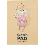 Скетчбук А4 32л "Давай дружить" белый офсет, 100г/м2, крафт обл., тверд. подложка, склейка