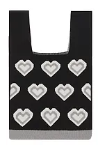 Сумочка вязаная Сердечки (текстиль) (20х33) (12-11515-B005)