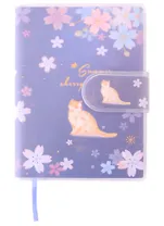 Записная книжка 95*130 84л лин. "Summer cherry" ПВХ-обл., клапан, ассорти