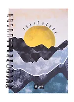 Скетчбук А5 60л "Восход" 120г/м2, тв. обложка, софт. тач, евроспираль