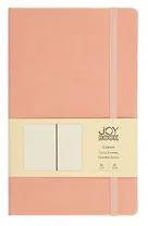 Книга для записей А5 96л кл. "Joy Book. Персиковый пух" иск.кожа, тонир.блок, скругл.углы, ляссе, резинка, карман на задн.форзаце