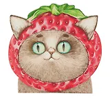 Блокнот 120*117 30л "НЕОБЫЧНАЯ КЛУБНИЧКА" фигурная вырубка, карт.обл., скоба