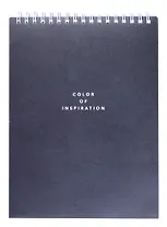 Блокнот А5 50л кл. "Block", черный, карт.обл., спираль, микротекстурирование, ламинация