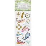 Наклейки Киты (AXC-007)(9*25)