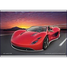 Альбом для рисования 40л А4 "Авто-стиль" мел.картон, металлик, глян.лак, Unnika
