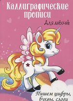 Пишем цифры, буквы, слоги. Каллиграфические прописи для девочек