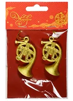 Новогоднее подвесное украшение Валторна (набор из 2 шт.) (13,5х9,5) (41801)