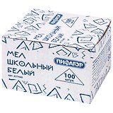 Мелки белые 100шт квадратные, к/к, Пифагор
