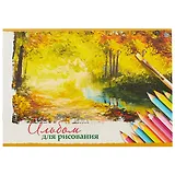 Альбом для рисования BG, Art of nature, А4, 12 листов, на скобе, в ассортименте