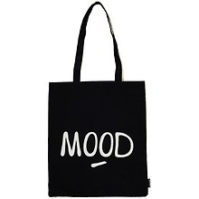 Сумка-шоппер Mood (черная,-бежевая) текстиль 40см.*32см.