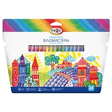 Фломастеры 24цв "Классические", смываемые, к/к, блист., Гамма