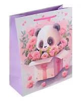 Пакет А4 32*26*12 "Панда в цветах" дет., бум.мат.ламинат