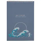 Скетчбук А4 20л "Волна", 200г/м2, тв.обложка, фольга, гребень