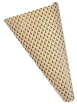 Бумага упаковочная 70*100см "Зеленыеёлки"крафт,НГ,инд.уп.