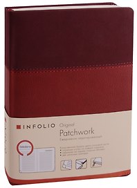 Ежедневник недатированный А5 160 листов "Patchwork" бордовый