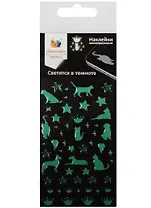Наклейки декоративные, многоразовые, светящаяся 3 Кошки 1 7*16см