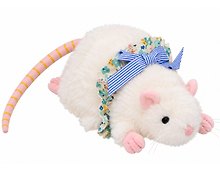 Мягкая игрушка Мышка с кружевной повязкой (белая) (22см) (12-G12-9)