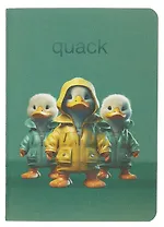 Записная книжка А7 30л кл. "Утки в капюшонах" сшивка, тонир.блок