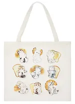 Сумка-шоппер на молнии Kawaii Котики с булочками (текстиль) (45х40) (12-11821-B014)