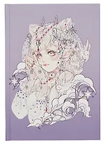 Книга для записей А5 96л кл. "Fairy (Эксклюзив)" 7БЦ, ламинация soft touch, тиснение фольгой "Galaxy", офсет