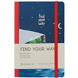 Скетчбук B6 80л "Find your way" 100г/м2, доп.листы крафт, тв. обложка, на резинке, Greenwich Line