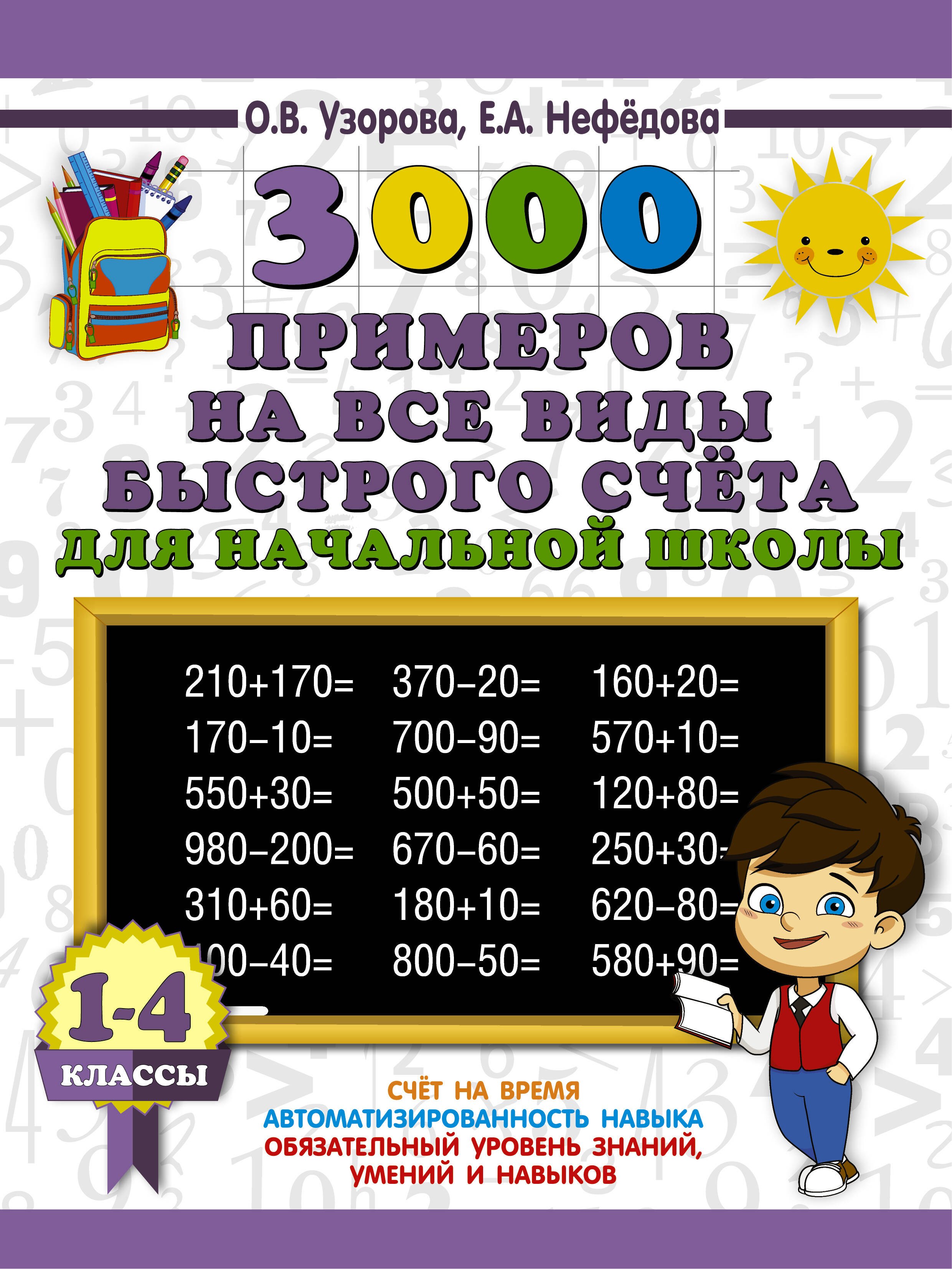 3000 примеров на все виды быстрого счёта в начальной школе. Самая эффективная подготовка в ВПР
3000 примеров на все виды быстрого счёта в начальной школе. Самая эффективная подготовка в ВПР