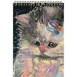 Блокнот А5 60л кл. "Милый котик (Эксклюзив)" гребень, мел.картон