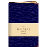 Книга для записей А4 100л кл. "BUSINESS PREMIUM. Iguana (темно-синий)" иск.кожа, поролон, мет.уголки, тонир.блок. зол.торец, 2 ляссе, инд.уп.