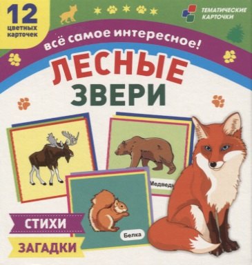 Лесные звери. 12 развивающих карточек с красочными картинками, стихами и загадками для занятий с детьми
Лесные звери. 12 развивающих карточек с красочными картинками, стихами и загадками для занятий с детьми