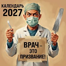 Календарь 2027г 300*300 "Врач - это призвание!" настенный, на скрепке