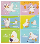 Альбом для рисования 12л А5 "Просто Гусь" карт.обл., ассорти